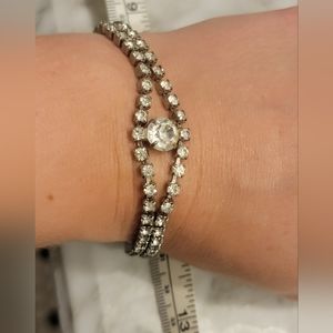 Crystal bracelet art deco vintage classic costume jewelry